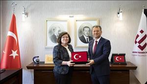 ÖSYM Başkanı Prof. Dr. Halis Aygün, Rektör Prof. Dr. Tuncay Döğeroğlu’nu Ziyaret Etti 
